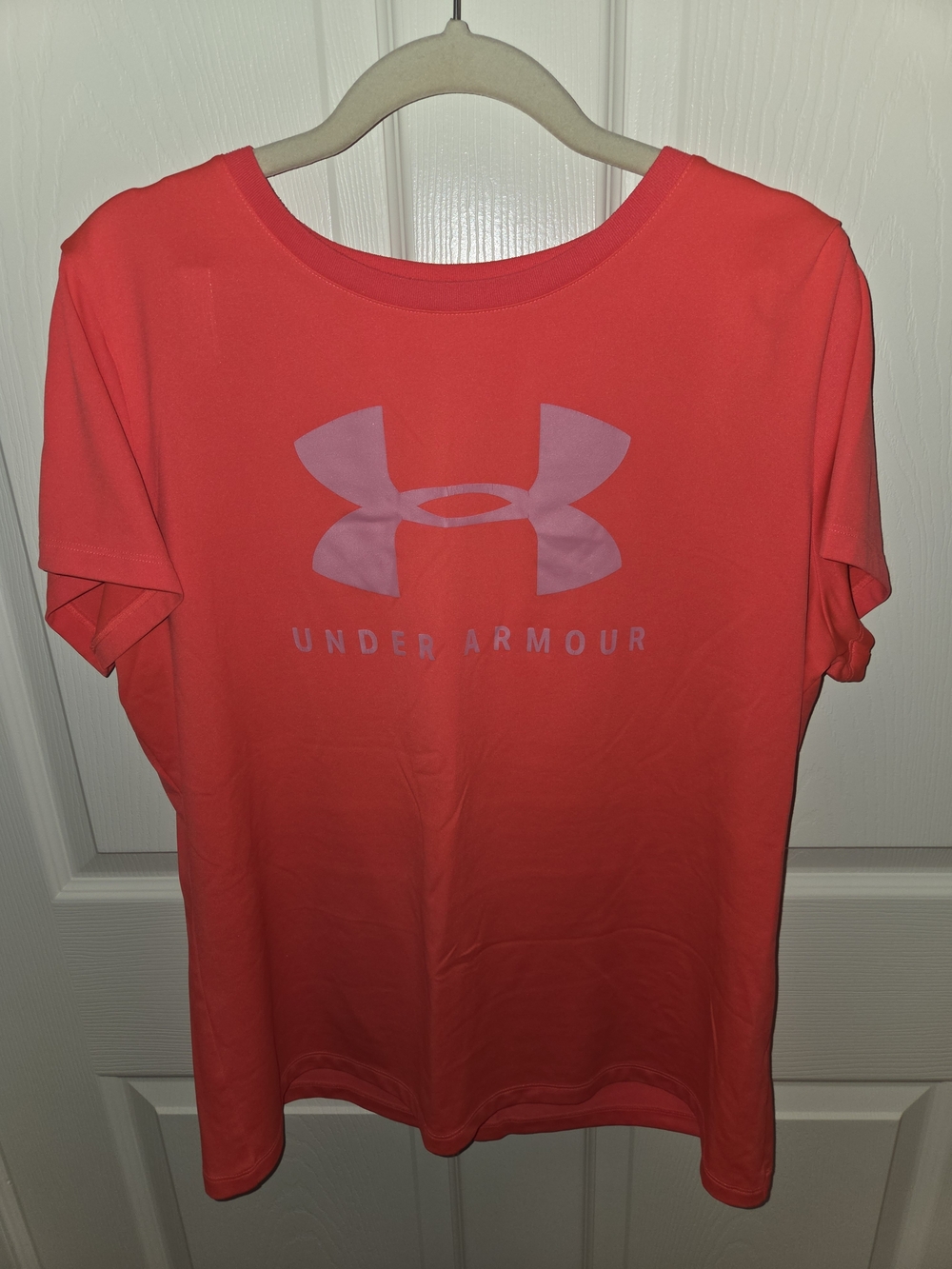 Under Armour Tee — Red/Coral, HeatGear, XL